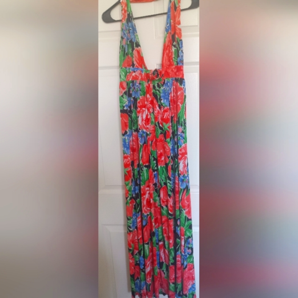 Floral Maxi Dress Halter